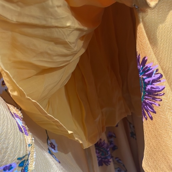 Free People "Lost In You" Yellow Floral Print Midi Dress - Picture 11 of 11